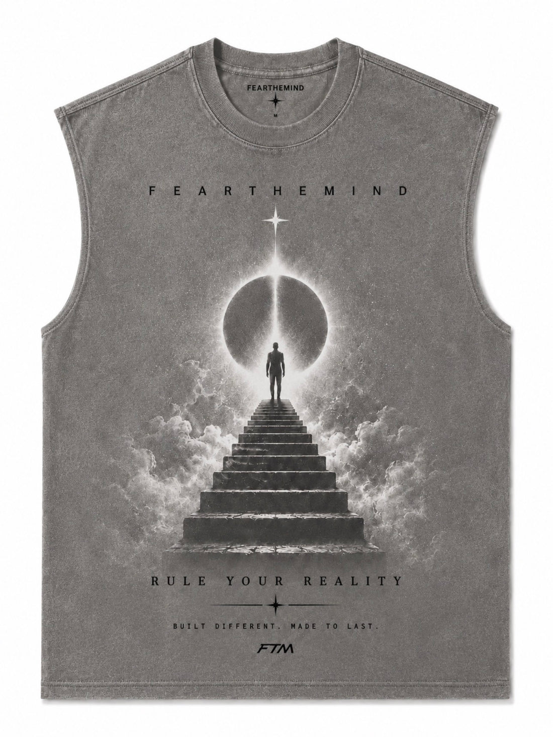 Ascension Sleeveless Tee Washed Grey