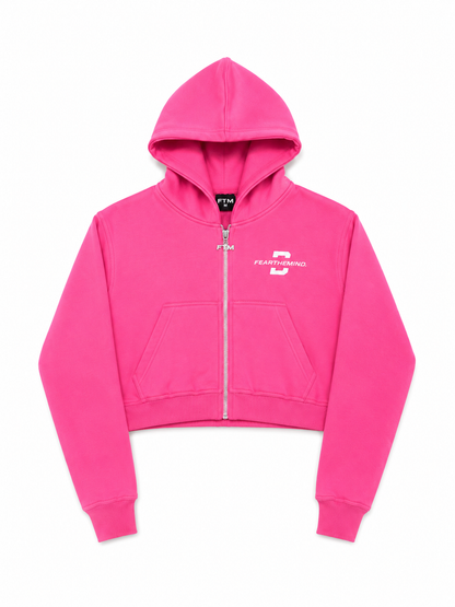 FTM PINK CROP HOODIE