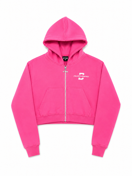 FTM PINK CROP HOODIE