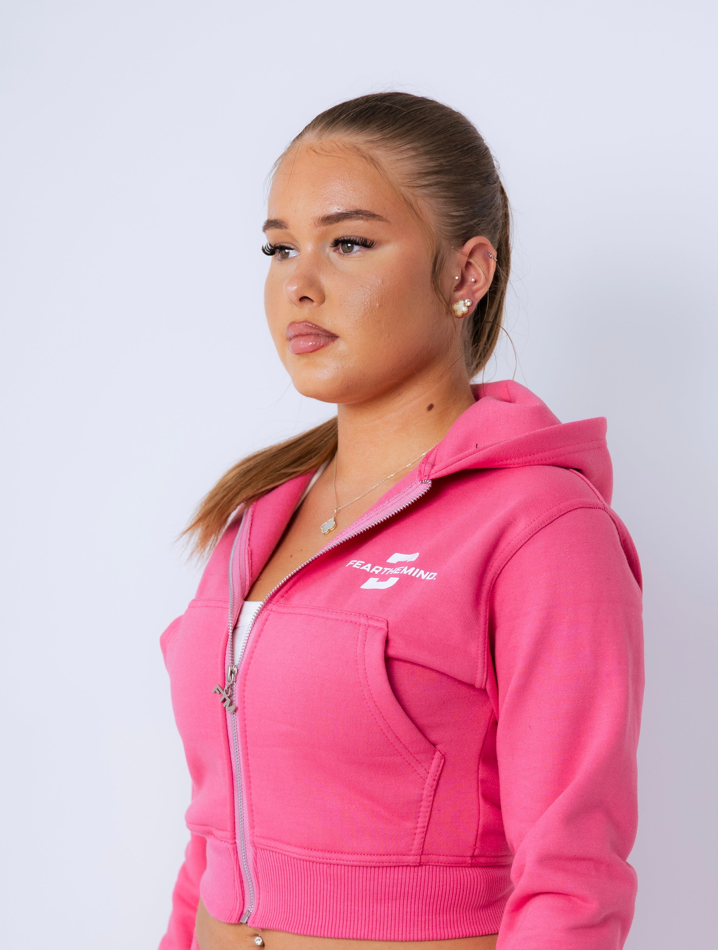 Model: 5 ft 5 in, wearing a small cropped hoodie